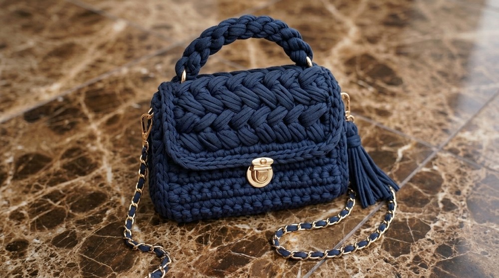 Crochet T-shirt Yarn Bag Pattern 5
