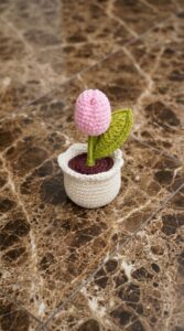 Crochet Tulip Pot Pattern 6