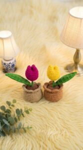 Crochet Tulip Pot Plant Pattern 6