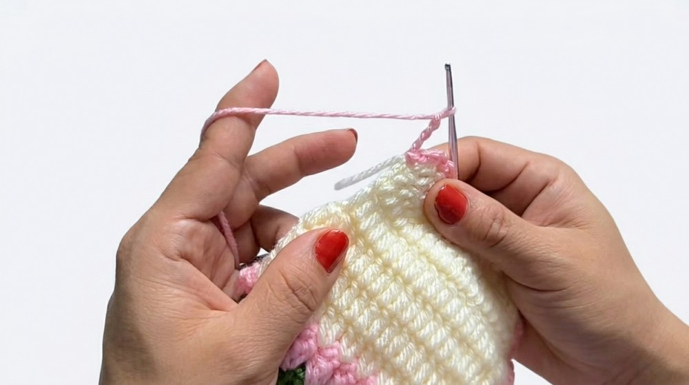 Crochet Tulip Pouch Pattern 3