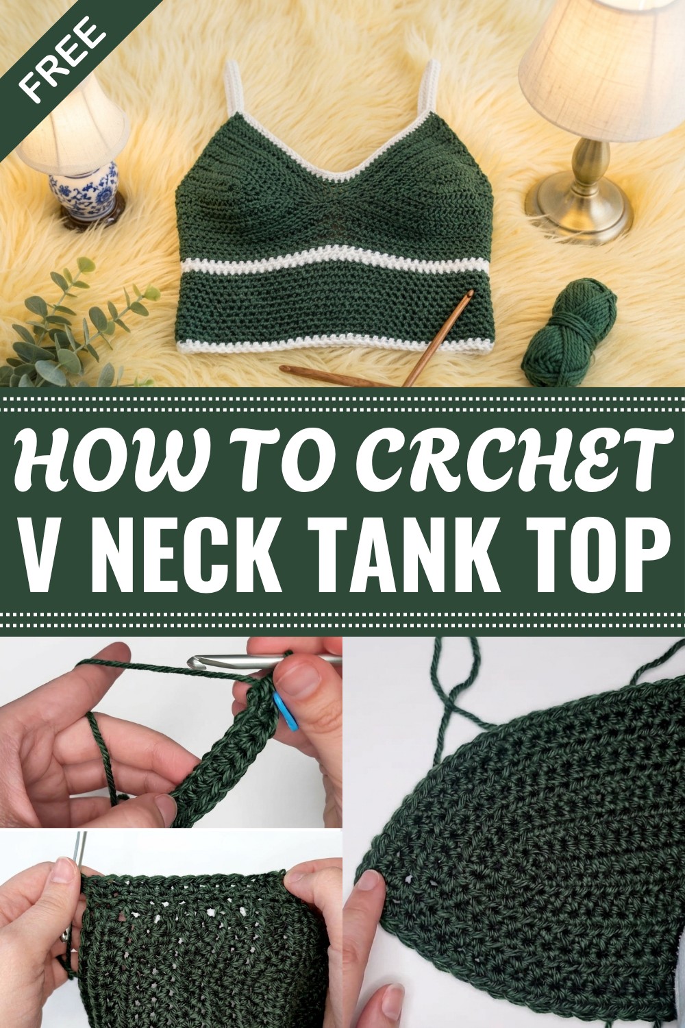 Crochet V Neck Tank Top Pattern