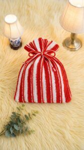 Crochet Christmas Gift Bag Pattern 5