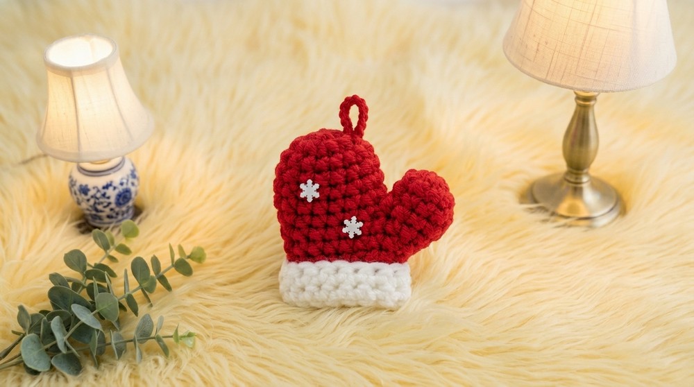 Crochet Christmas Glove Pattern 5