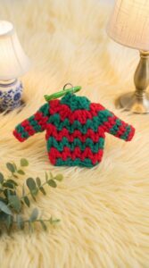 Crochet Christmas Sweater Keychain Pattern 5