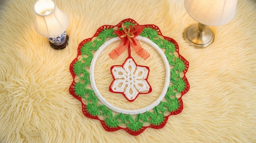 Crochet Christmas Wreath Pattern 4