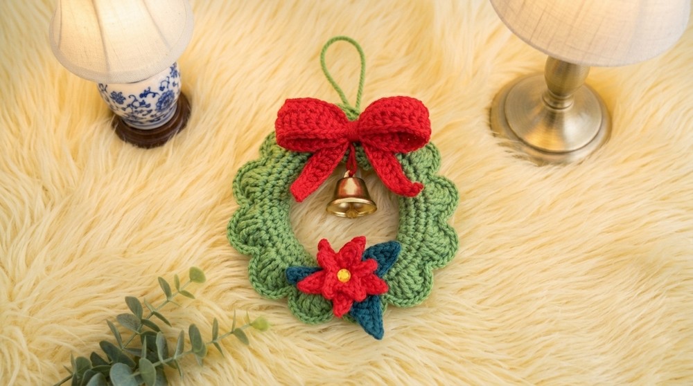 Crochet Christmas Wreath Pattern 4