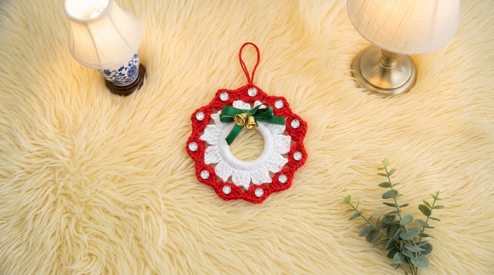 Crochet Christmas Wreath Pattern 4