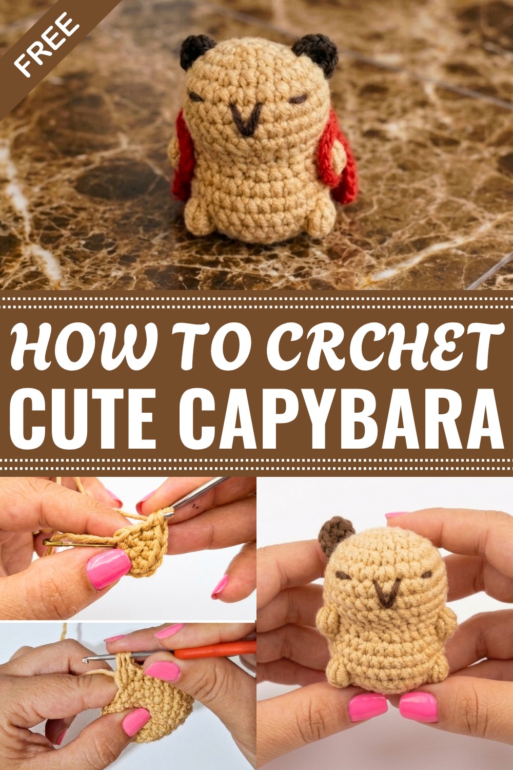 Crochet Cute Capybara Pattern