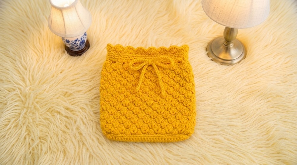 Crochet Drawstring Bag Pattern 4