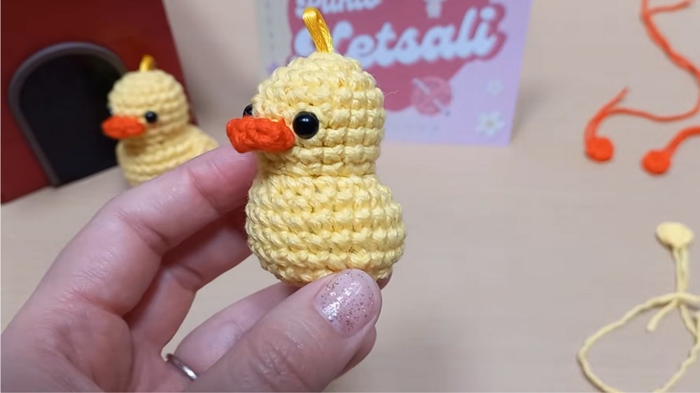 Crochet Duck Keychain Pattern 3