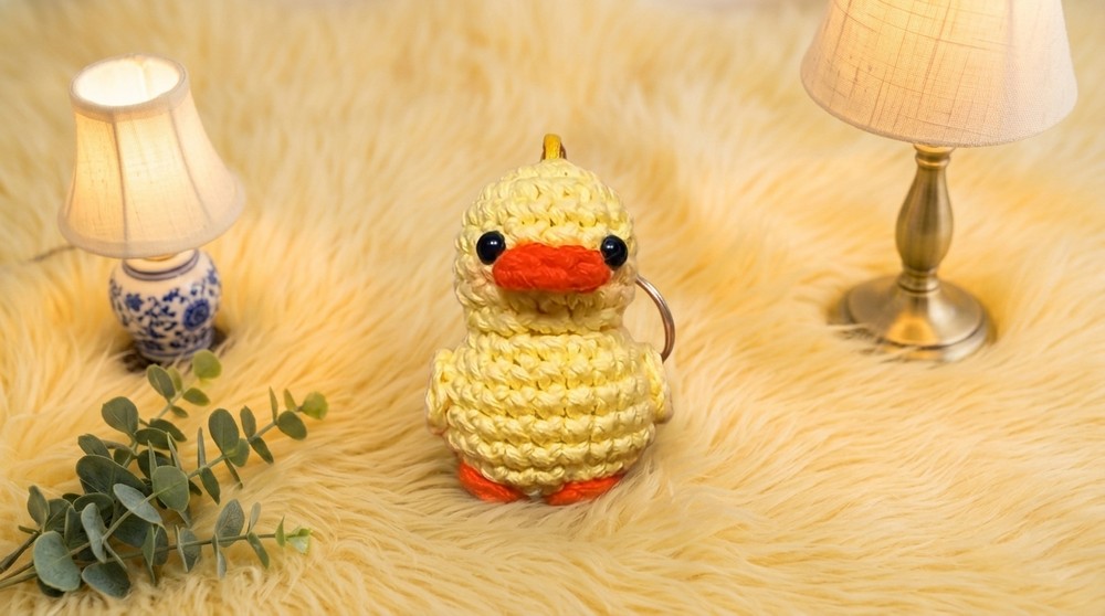 Crochet Duck Keychain Pattern 4