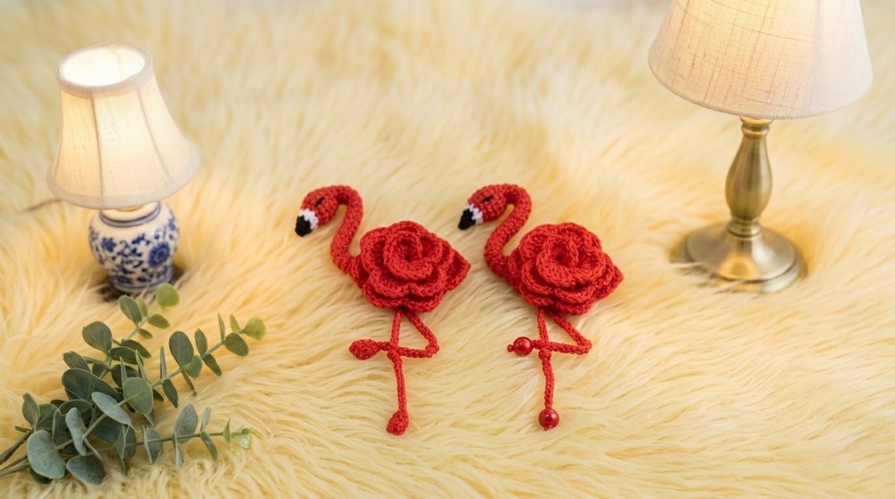 Crochet Flamingo Keychain Pattern 5