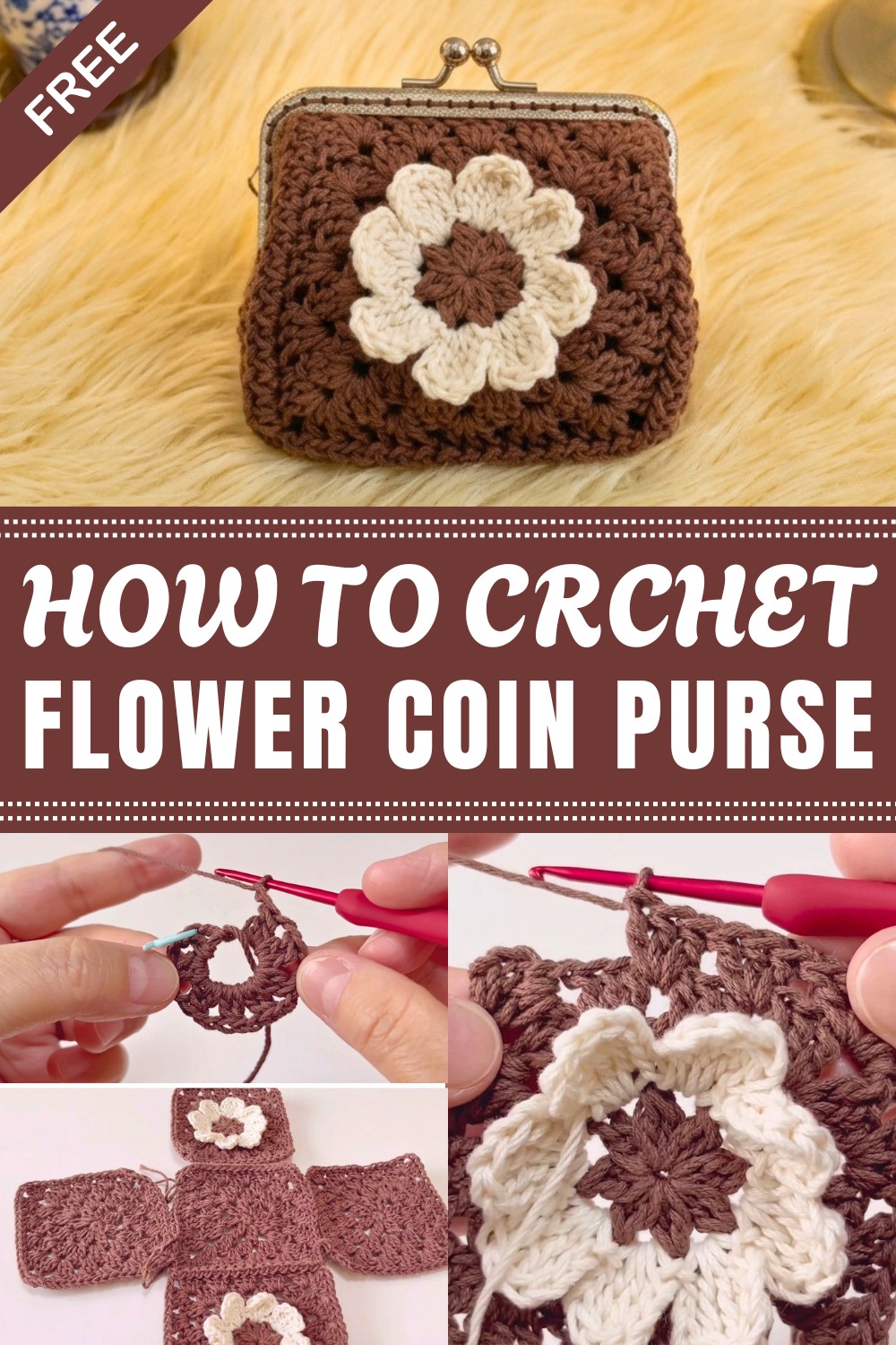 Crochet Flower Coin Purse Pattern