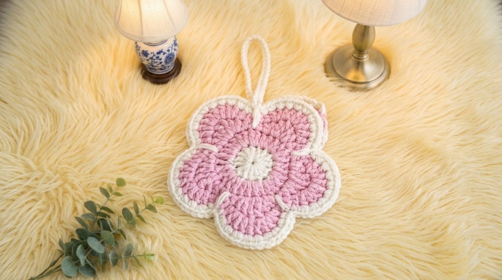 Easy Crochet Flower Pouch Free Pattern with a Floral Design - The Cochetry