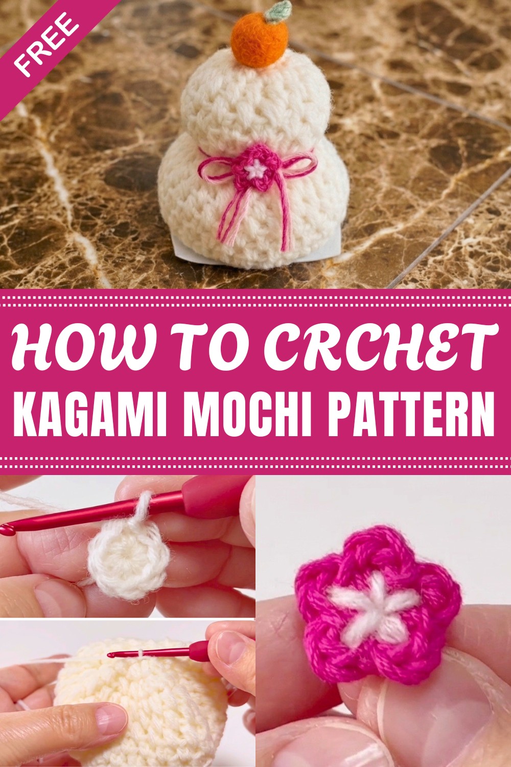 Crochet Kagami Mochi Pattern