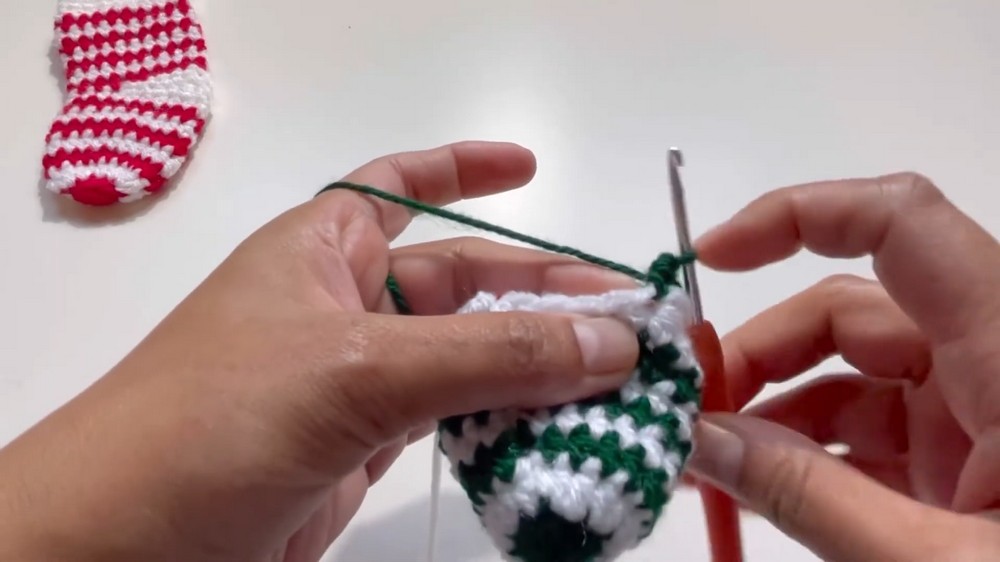 Crochet Christmas Socks Pattern 2