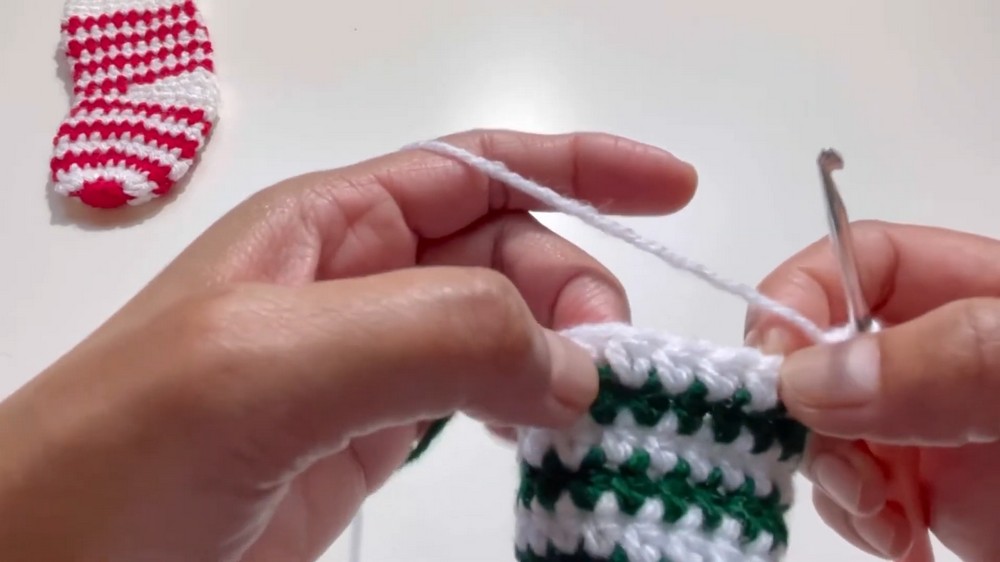 Crochet Christmas Socks Pattern 3