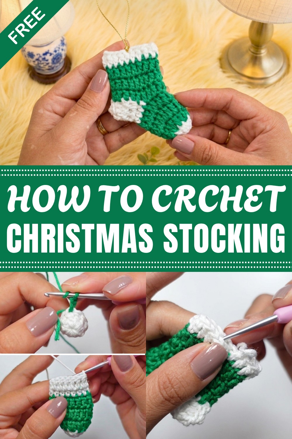 Crochet Mini Christmas Stocking Pattern
