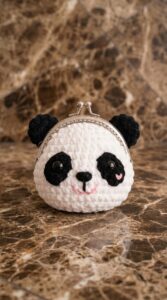 Crochet Panda Coin Purse Pattern 6