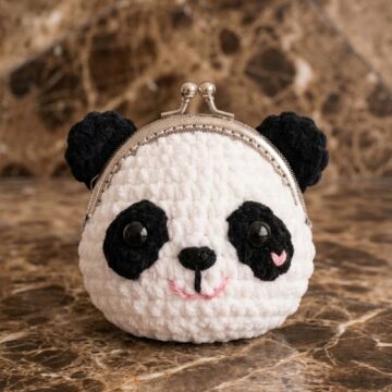 Crochet Panda Coin Purse Pattern 6