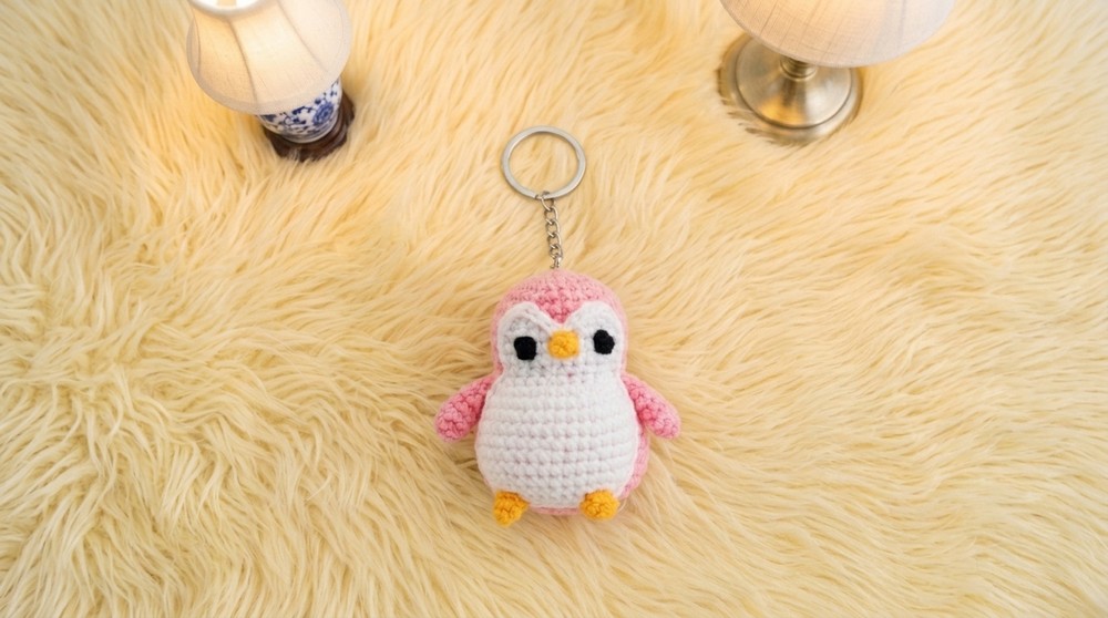 Crochet Penguin Keychain Pattern 4