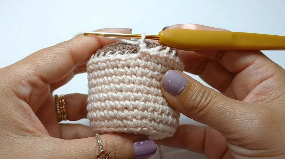 Crochet Pot With Leaves Pattern 2