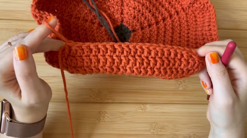 Crochet Pumpkin Beret Hat Pattern 3