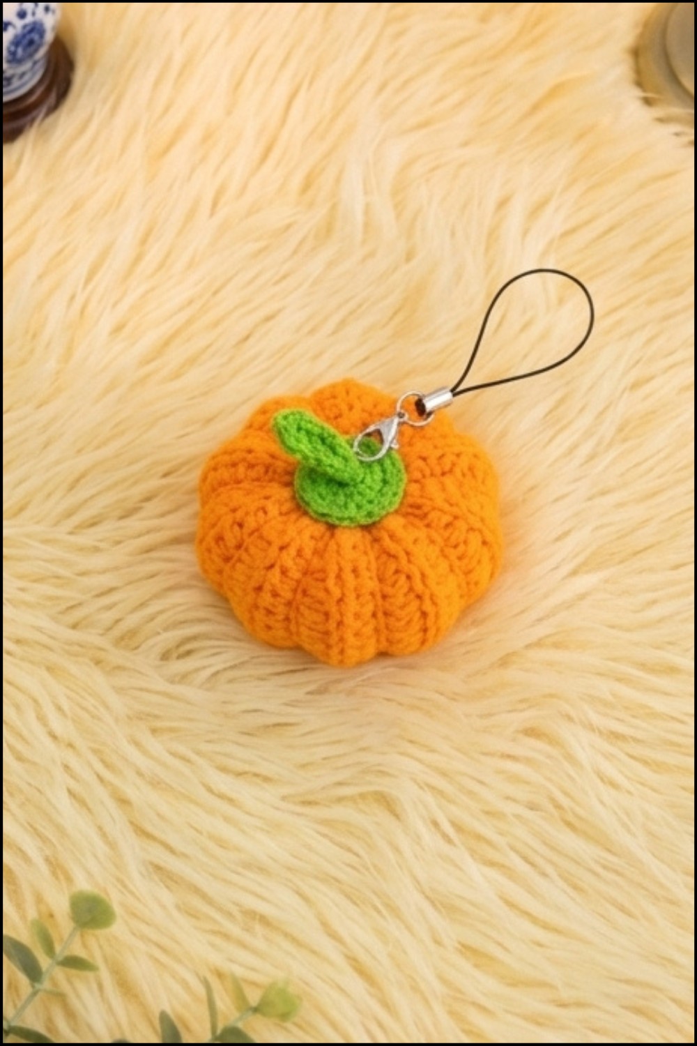 Crochet Pumpkin Keychain Pattern 5