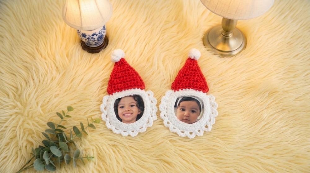 Crochet Santa Ornament Pattern 4