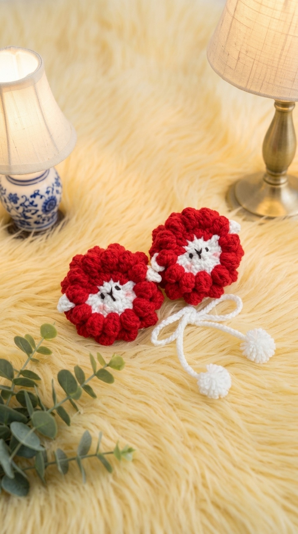 Crochet Sheep-shaped Earplugs Pattern 6