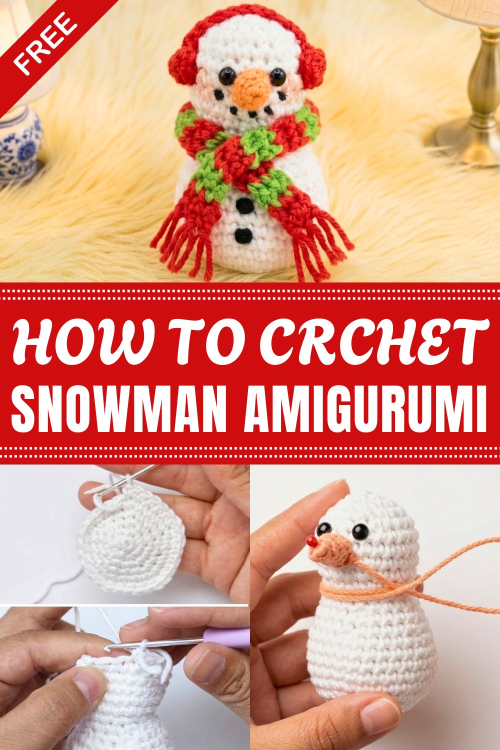 Crochet Snowman Amigurumi Pattern