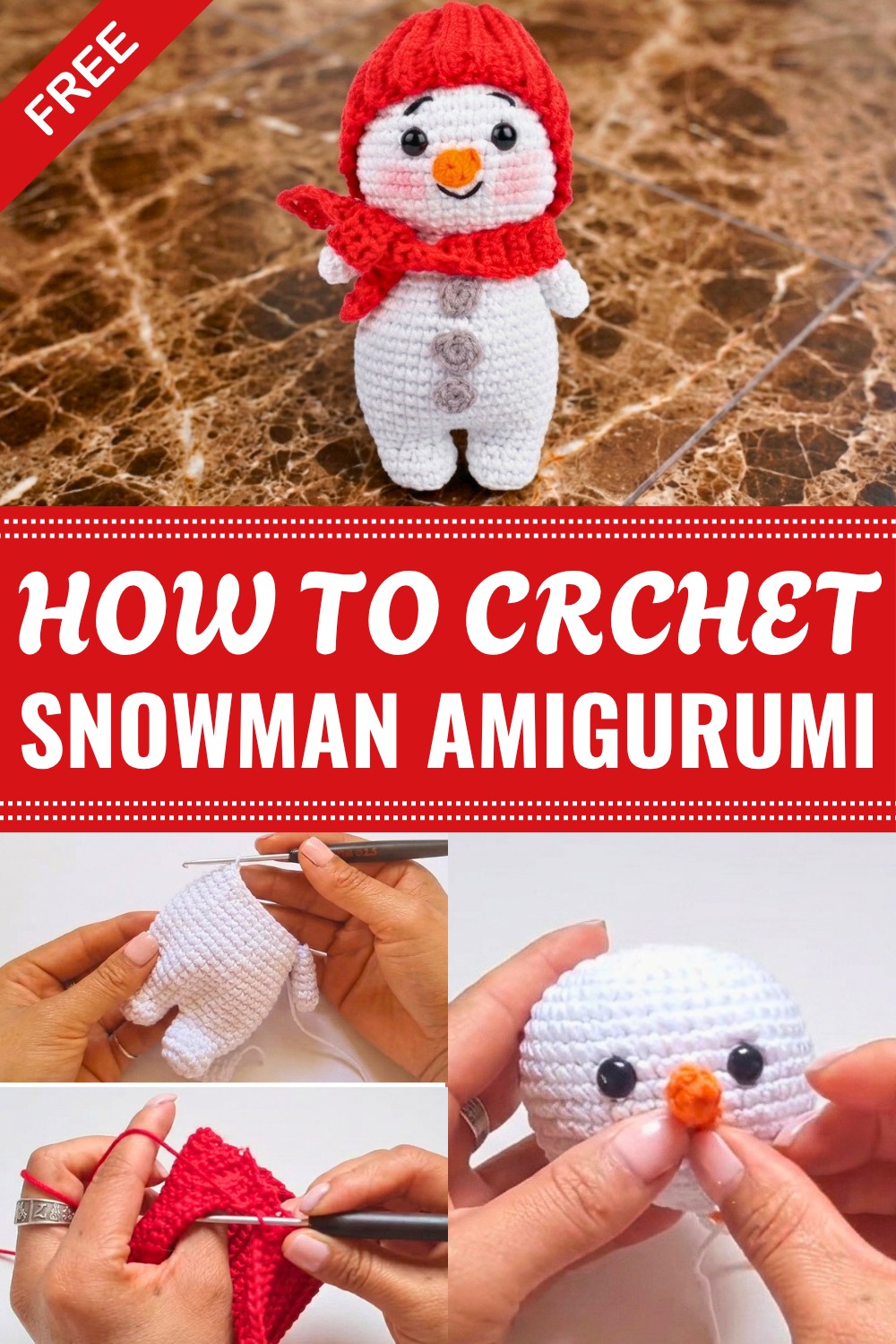 Crochet Snowman Amigurumi Pattern