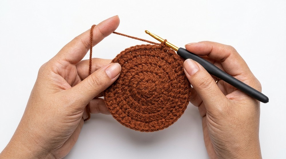 Crochet Teddy Bear Coaster Pattern 2