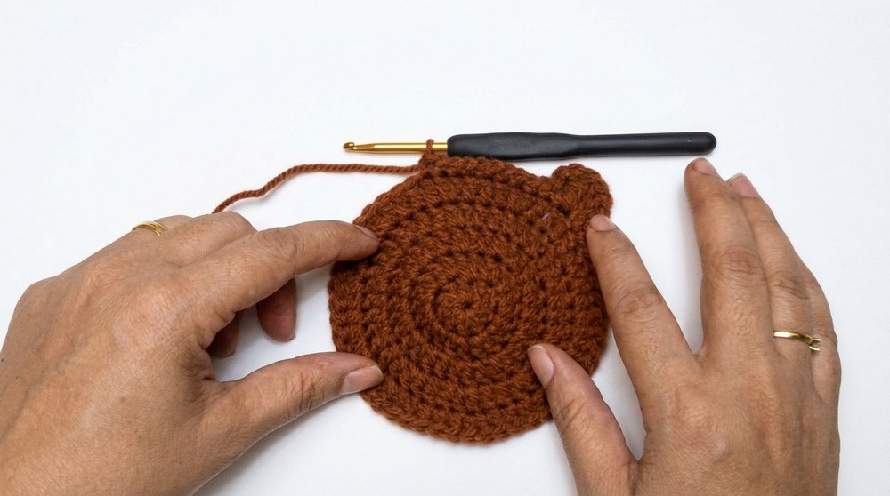 Crochet Teddy Bear Coaster Pattern 3