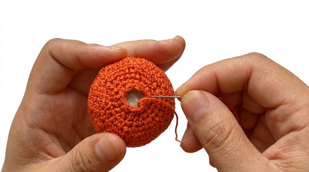 Crochet Tomato Keychain Pattern 3