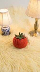 Crochet Tomato Keychain Pattern 5