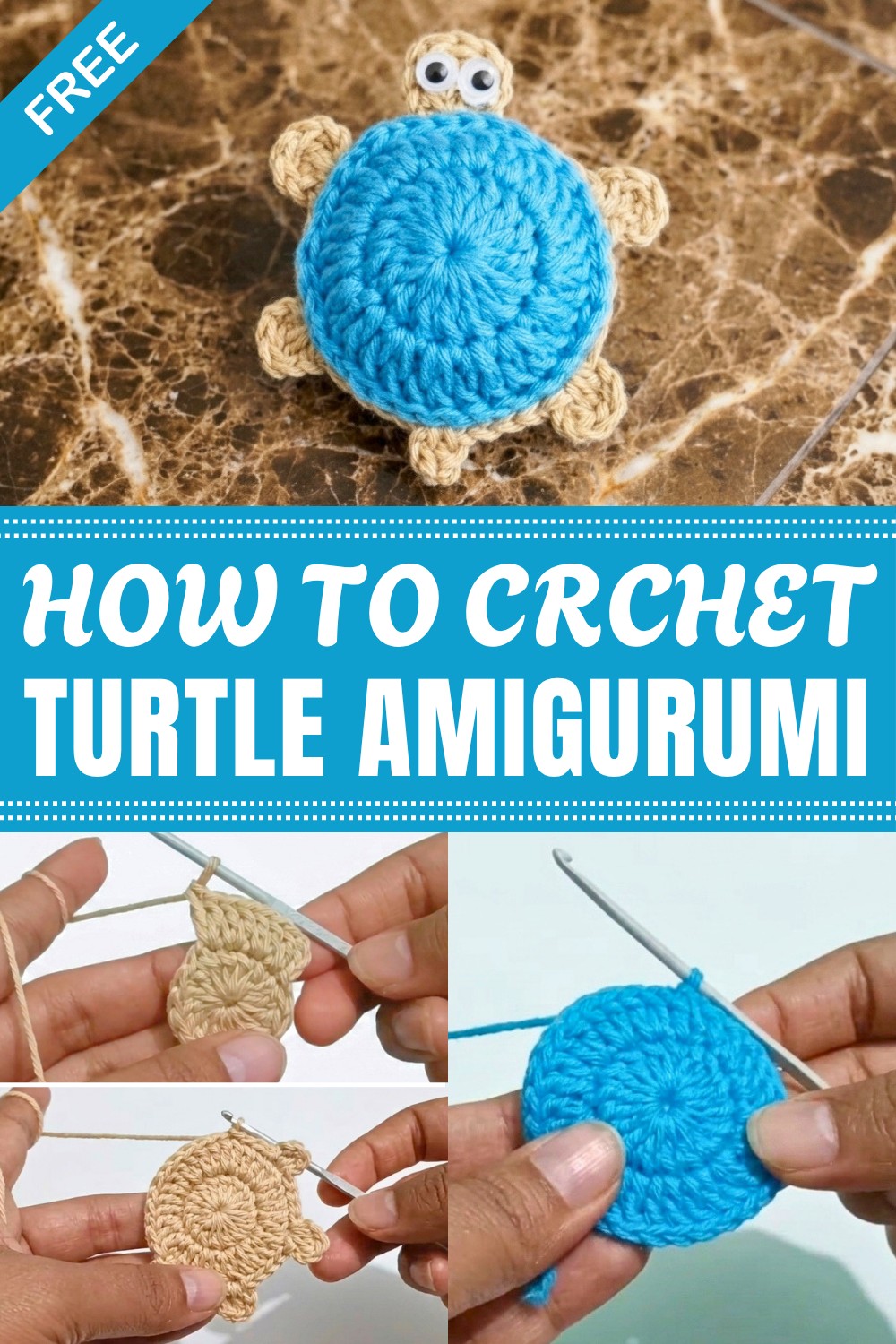 Crochet Turtle Amigurumi Pattern
