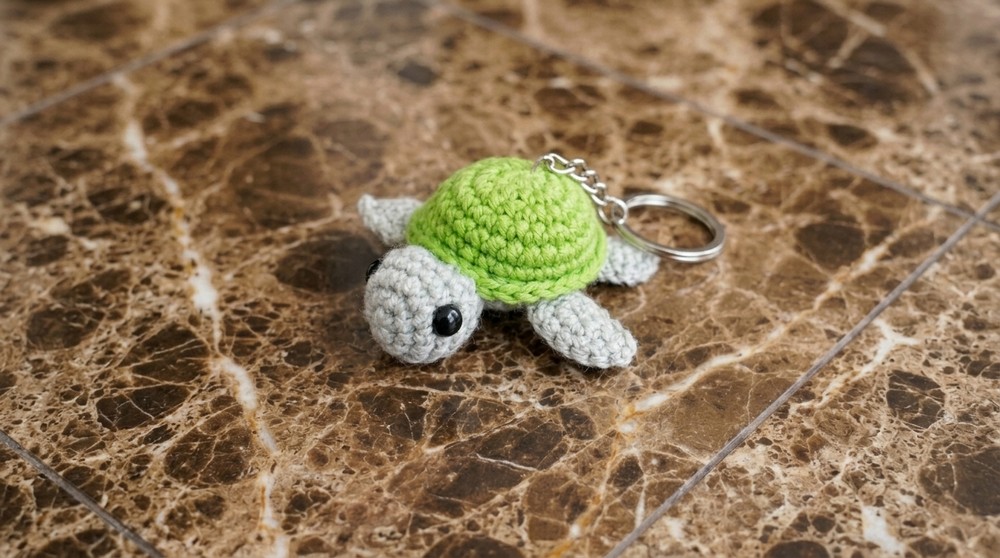 Crochet Turtle Keychain Pattern 5