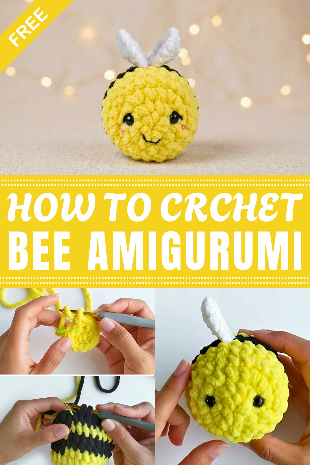 Crochet Bee Amigurumi Pattern