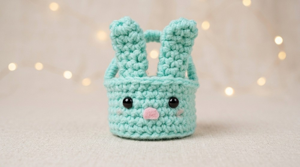 Crochet Bunny Basket Pattern 4