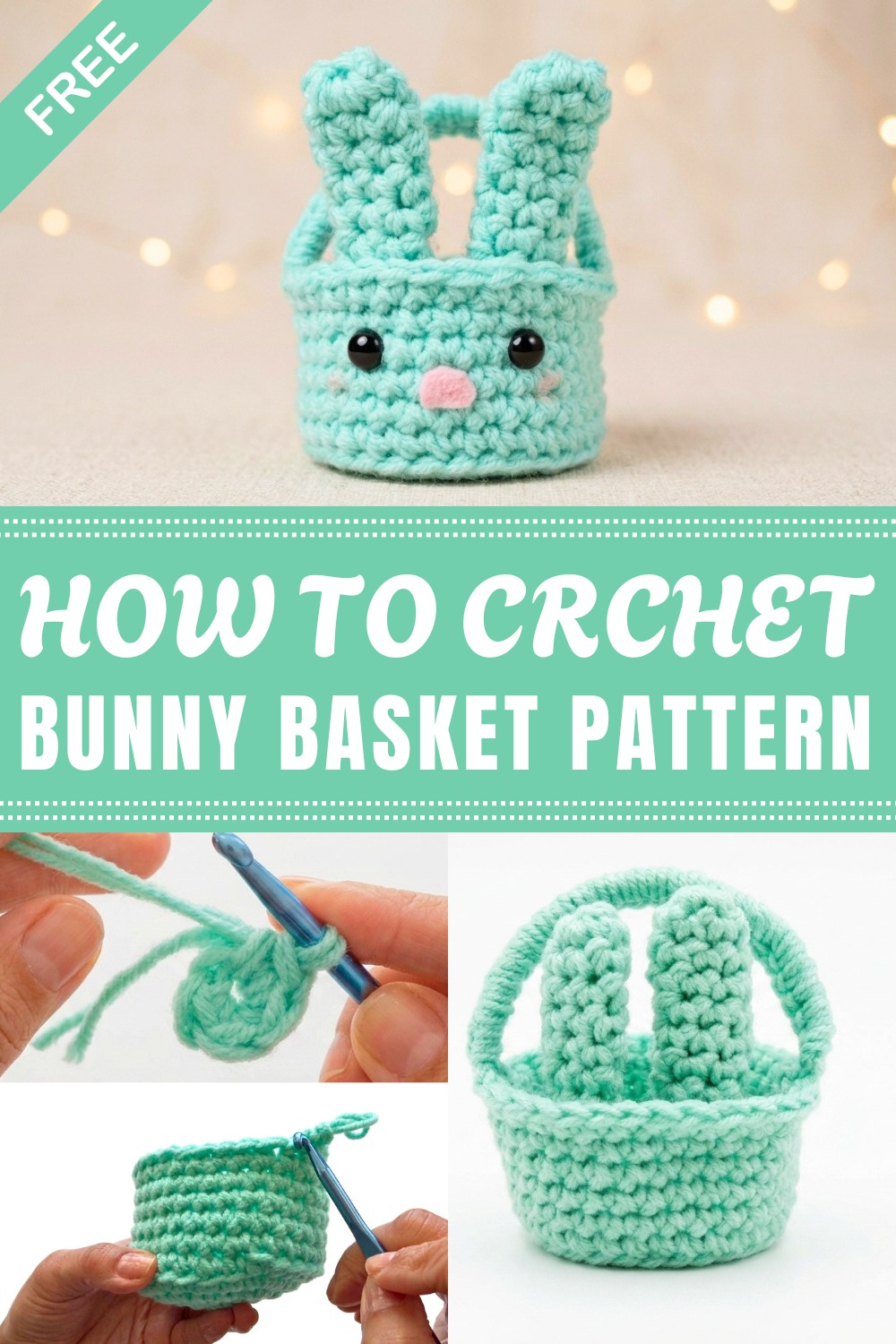 Crochet Bunny Basket Pattern