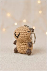Crochet Capybara Keychain Pattern 5