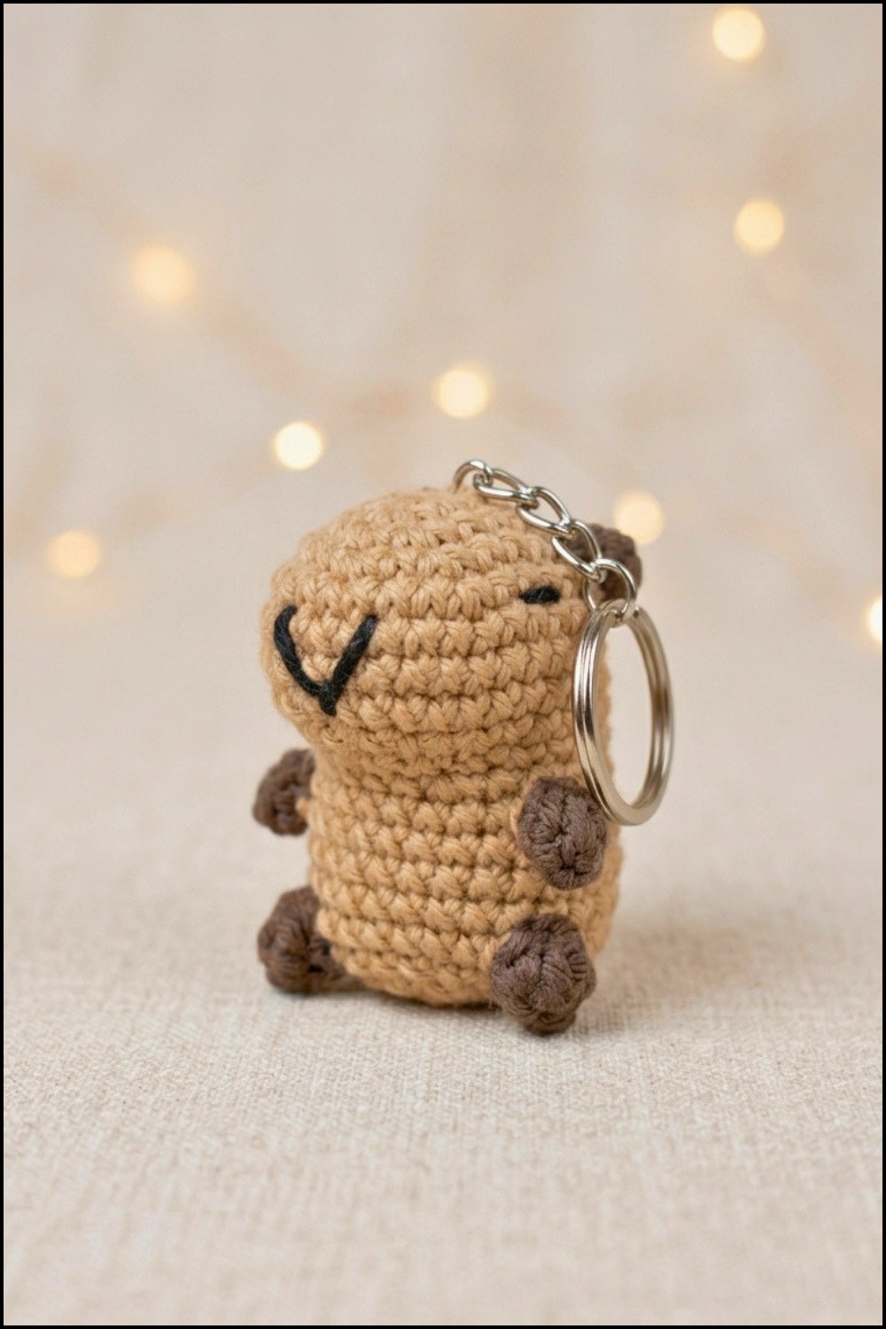 Crochet Capybara Keychain Pattern 5
