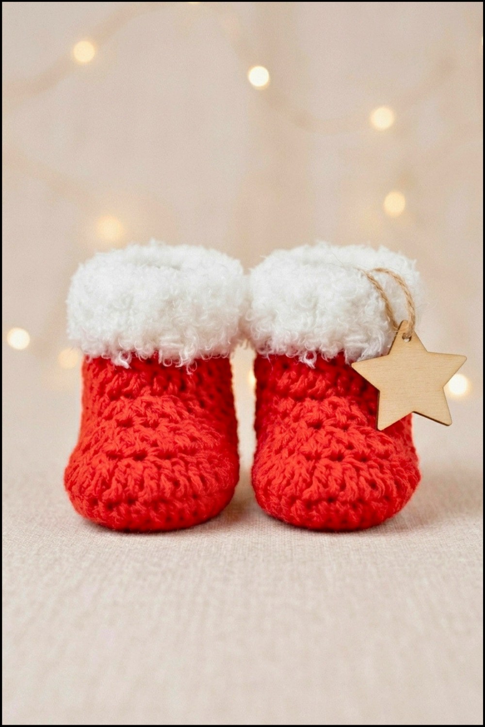 Crochet Christmas Baby Shoes Pattern 5