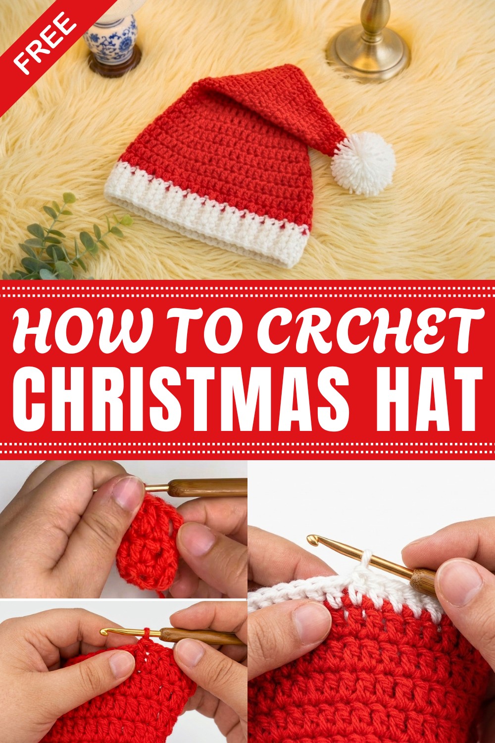 Crochet Christmas Hat Pattern