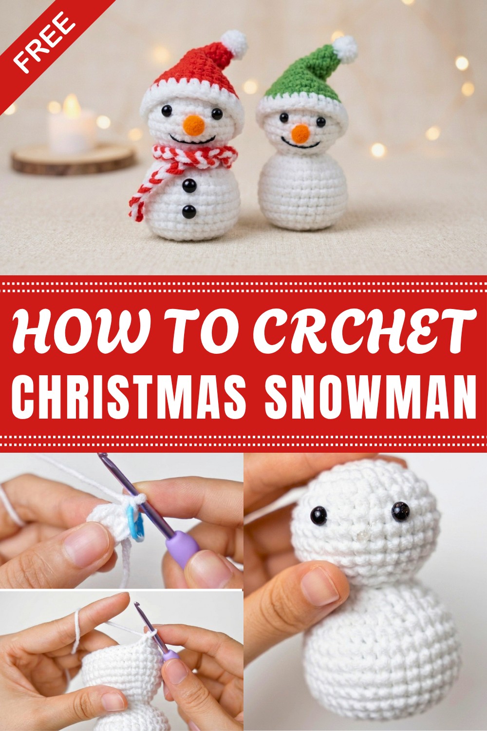 Crochet Christmas Snowman Pattern