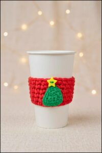 Crochet Christmas Tree Cup Pattern 5