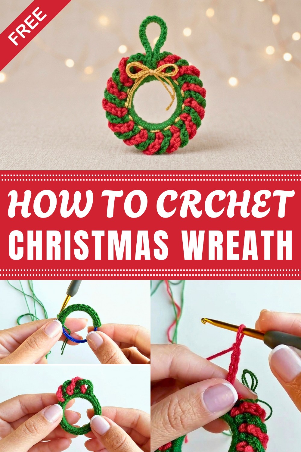 Crochet Christmas Wreath Pattern