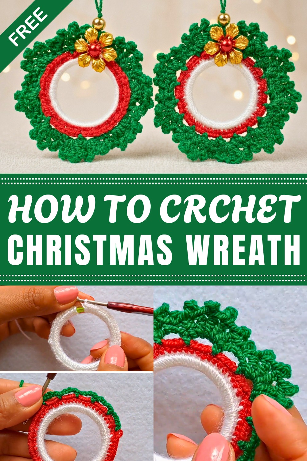 Crochet Christmas Wreath Pattern