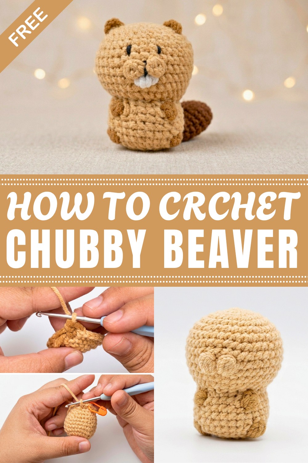 Crochet Chubby Beaver Patern